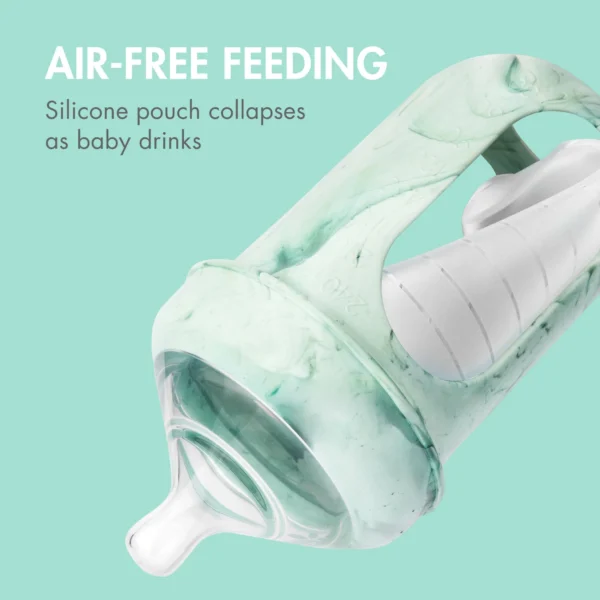 NURSH Reusable Silicone Pouch Baby Bottle – Stage 2 Medium Flow - Image 3