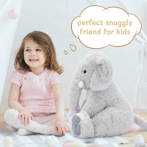 20'' Gray Elephant Stuffed Animal Soft Stuffed - Image 4