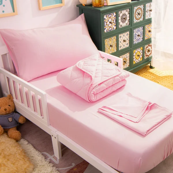 4 Piece Microfiber Toddler Bedding Set, Ultra Soft and Breathable