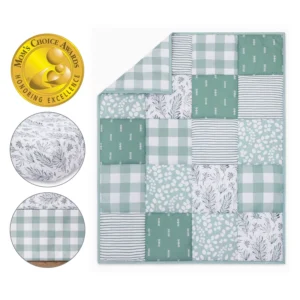 Nursery Crib Bedding Set for Baby Girls and Boys, Sage